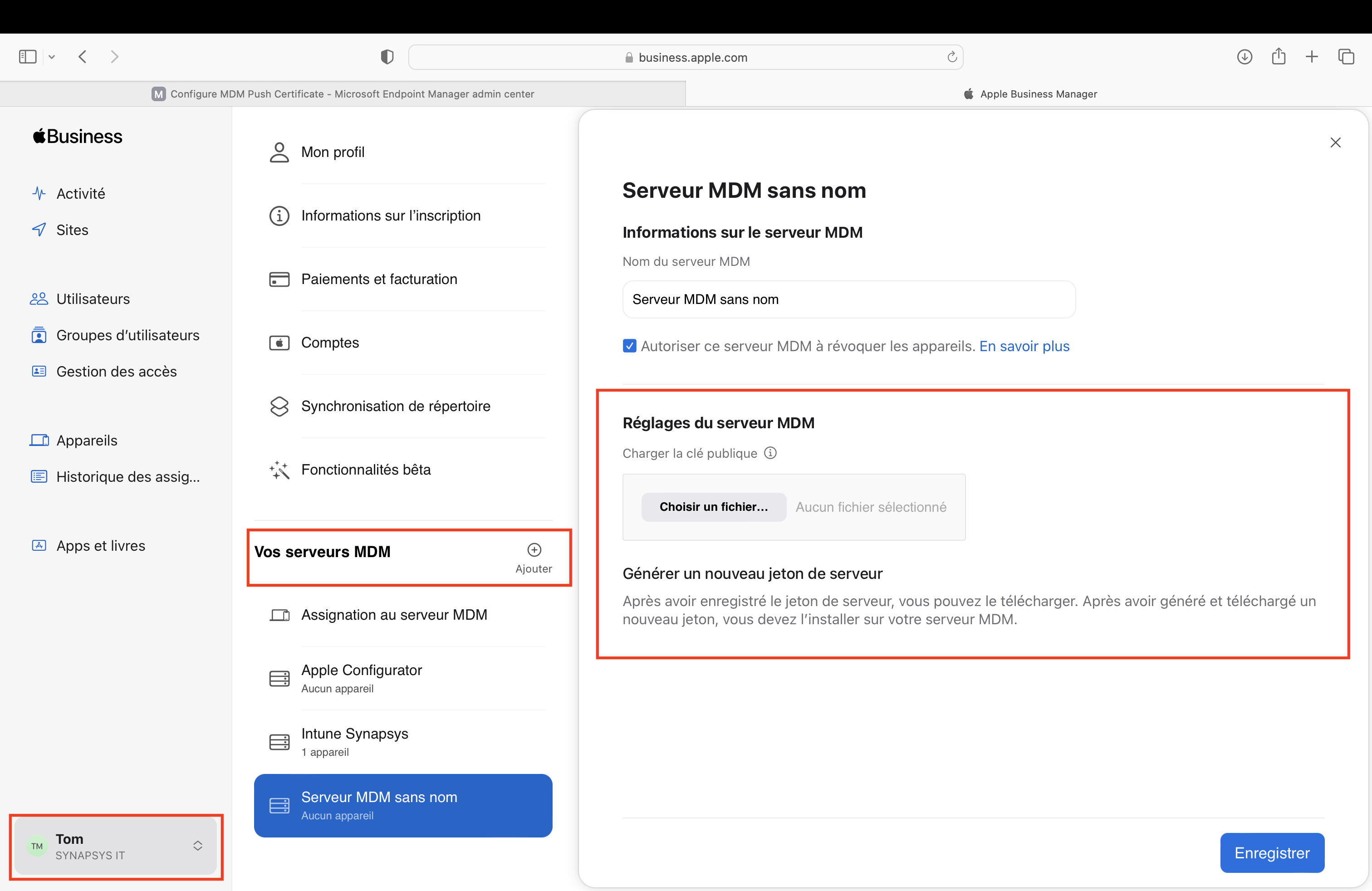 Enroll a corporate MacOS device in Intune through Apple Business ...